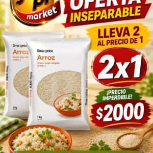 OFERTA- JAPI MARKET 2KILOA DE ARROZ POR SOLO  $2000